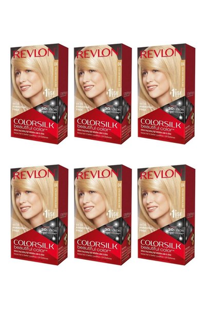 Revlon Pachet 6x COLORSILK 04 Vopsea de păr permanentă, culoare superbă