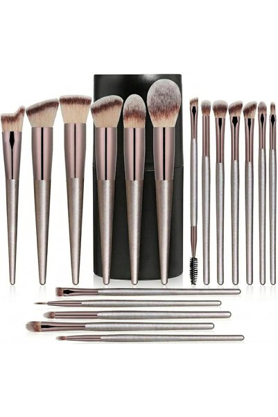 ToolHouse 18 Pcs Champagne Makeup Brush Set Professional Cosmetic Brushes Kit...