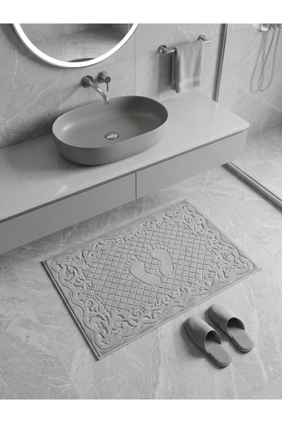 New Cotton Home 50x70 cm Premium 100% Cotton Jacquard Lace Sink and Bath Floo...