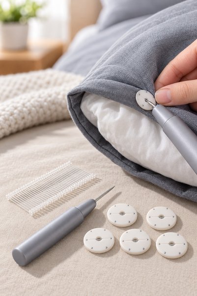 Yenilig 5-Pack Duvet Cover Fasteners – Plastic Clip Duvet Holders, Stitch-Fre...