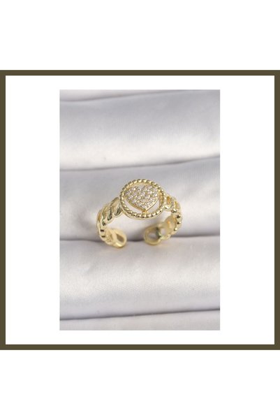 northcity n Gold-Tone Rice-Style Adjustable Zircon Stone Women's Ring BX