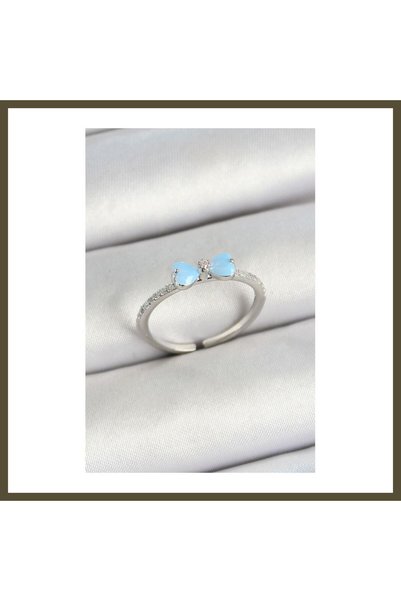 northcity n Silver-Colored Adjustable Women's Ring with Rice-Shaped Bow Detai...