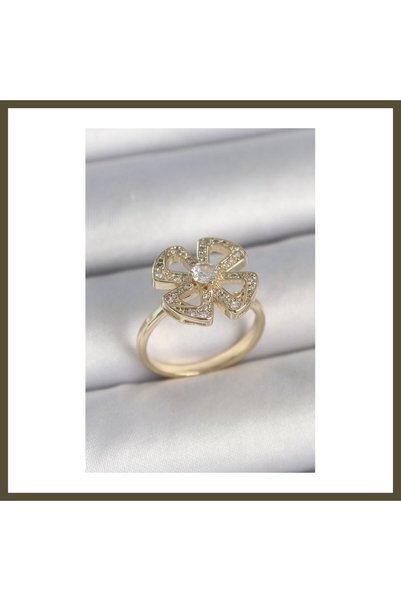 northcity n Gold-Plated Rice-Style Modal Women's Ring with Zircon Stones in a...