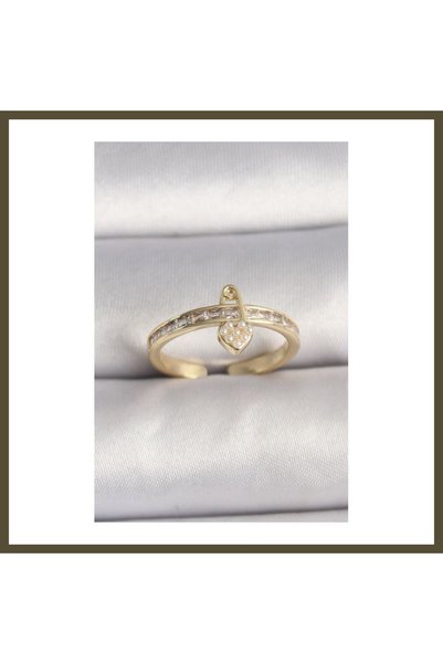 northcity n Gold-Toned Rice-Shaped Ring with Zircon Stones, Pearl Accents, an...