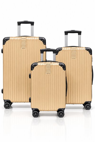 VORTA 3 Piece Travel Luggage Set Abs Fiber Material Durable 360 Degree Spinne...