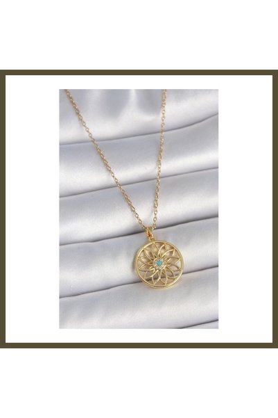 northcity n 316L Stainless Steel Gold-Colored Zinc-Plated Blue Stone Lotus-St...