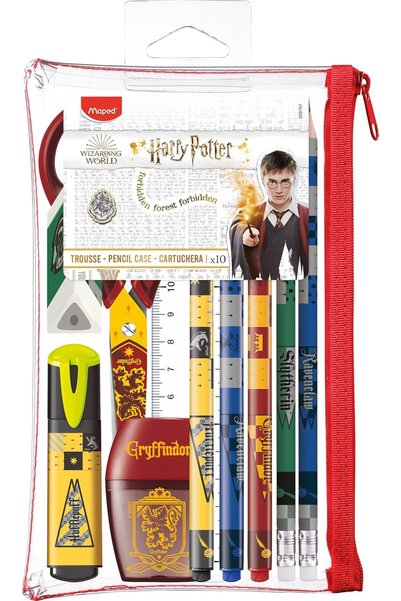 Maped Harry Potter Pencil Case with Exam Set 10-Pieces, Clear