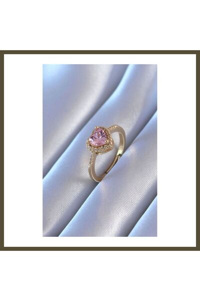 northcity n Gold-Colored Zircon Stone Brass Charm Ring for Women, Model BX