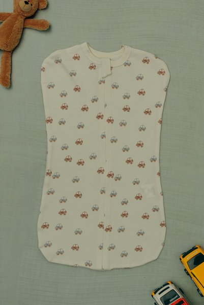 MİLABABY Ready-to-Use Newborn Swaddle, 100% Cotton, 0–1 Months, Invisible Zip...