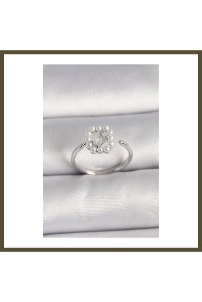 northcity n Silver-Toned Brass Ring with Zircon Stone Embellishments and Pear...