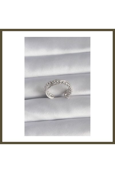 northcity n Silver-Plated Rice-Pattern Women's Ring BX