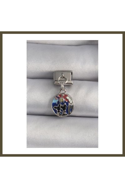 northcity n 316L Steel Silver-Colored Dangling Globe-Shaped Nomination Charm BX