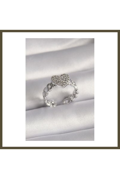 northcity n Women's Ring with Silver-Colored Zircon Stones, Model BX
