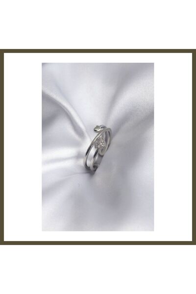 northcity n Silver-Toned Rice-Style Zircon Stone Ring for Women, Model BX