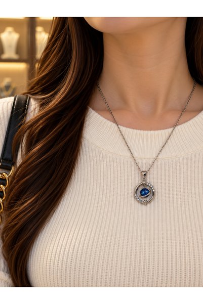 Alışveriş Kasabası Planet Silver Necklace