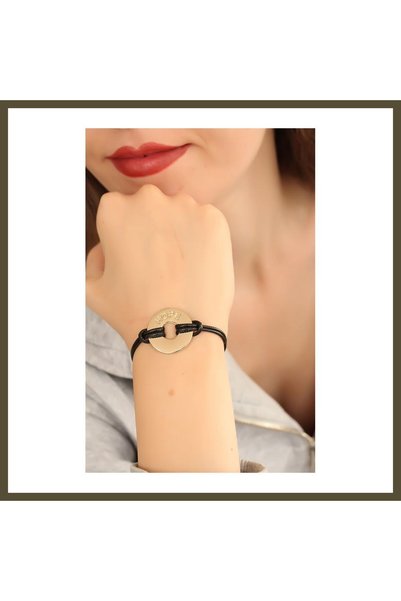 northcity n HOPE (Hopeful) Black Leather Cord Unisex Mood Bracelet BX