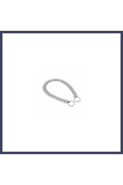 Doggie Chrome-Plated Double-Chain Choke Training Collar 2.5x35 45 cm HAN