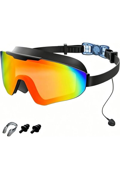 Yelajoy Adult Swimming Goggles with Earplugs & Nose Clip, Anti-Fog Swim Goggl...