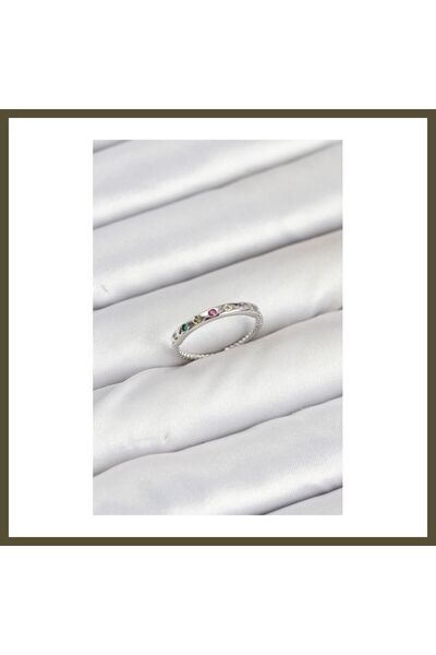 northcity n Rose Gold-Plated Women's Ring with Colored Zircon Stones BX