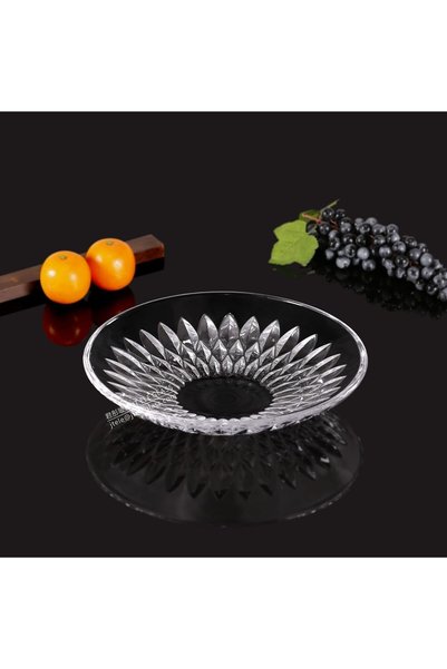 JT ELE GLASSWARE 君彤玻璃 طبق فاكهة زجاجي من JT، طبق كيك زجاجي، طبق زجاجي بقطر 29...
