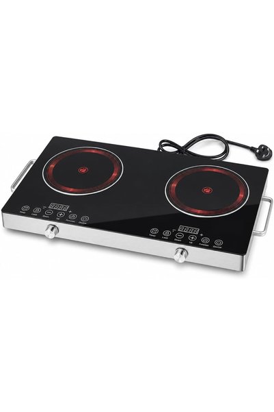 AMXGPT 3500W Dual Burner Electric Cooktop, Double Infrared Hot Plate with Ind...