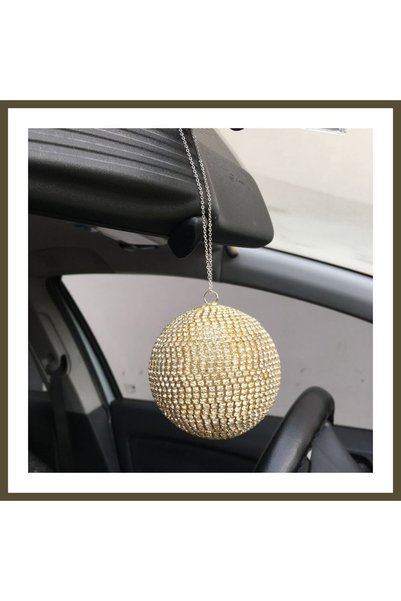 northcity n Crystal-Studded Disco Ball Rearview Mirror Ornament, Large, 8 cm,...
