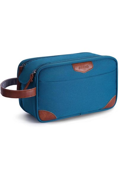 ECOHUB Toiletry Bag for Men, Wide Open Dopp Kit with Multiple Pockets, Wet Dr...