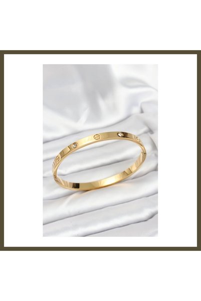 northcity n 316L Stainless Steel Gold-Colored Zircon Stone 65 mm Women's Cuff...
