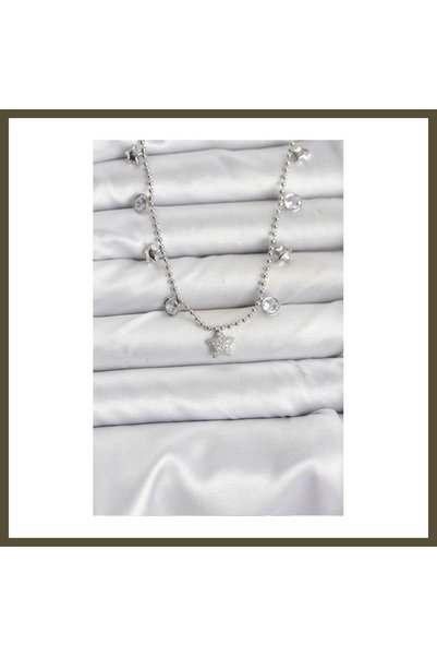 northcity n Silver-Toned Star-Shaped Modal Women's Necklace BX