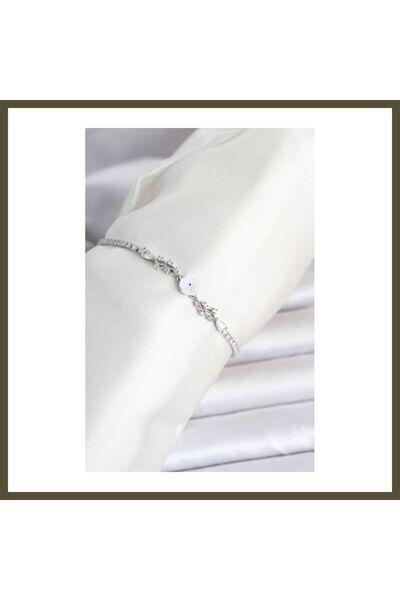 northcity n Silver-Toned Rice-Patterned Flower-Design Waterway Women's Bracel...