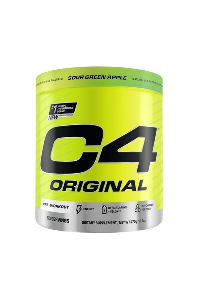 Cellucor C4 Original Pre-Workout Energy Supplement Sour Green Apple 50 Servin...