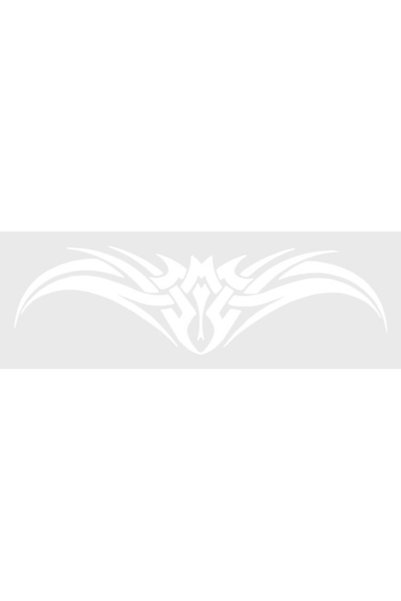 Oracal Sticker auto Tribal model 1, autocolant vinil rezistent UV, Alb, 50x15 cm