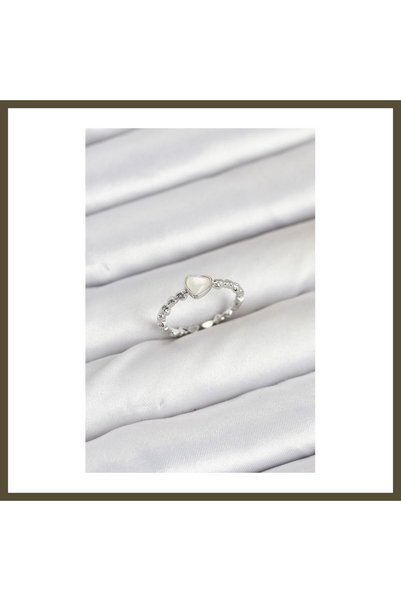 northcity n Silver-Toned Heart-Shaped Modal Women's Ring BX