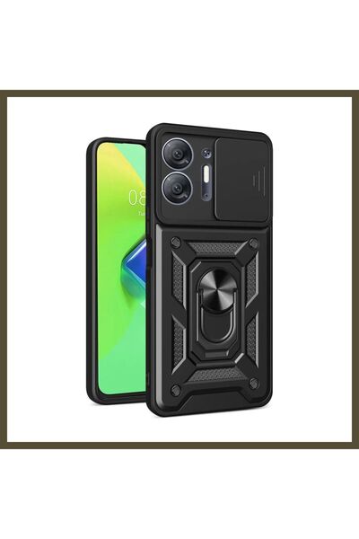 northcity n Infinix Hot 30 5G Compatible Case with Pars Lens Ring - Black BX