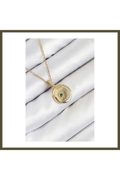 northcity n 316L Stainless Steel Moon and Sun-Design Gold-Colored Women's Nec...