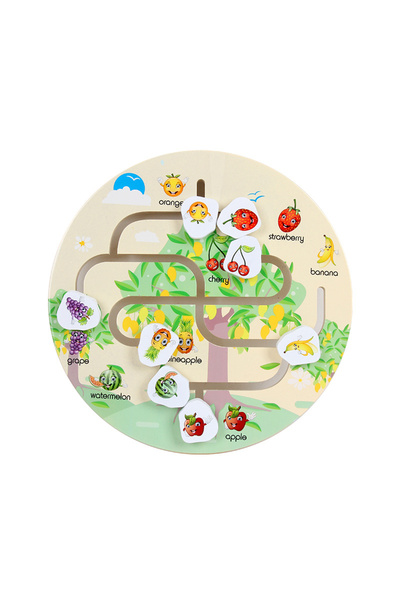 OEM Labirint puzzle 3D din lemn - Fructe educative