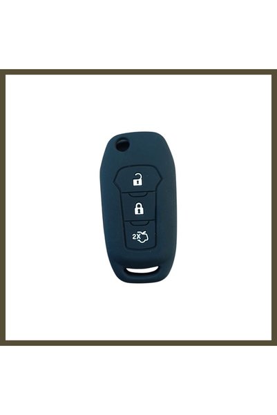 northcity n Ford Focus 5-Fold Key Compatible Silicone Car Key Remote Case, Bl...
