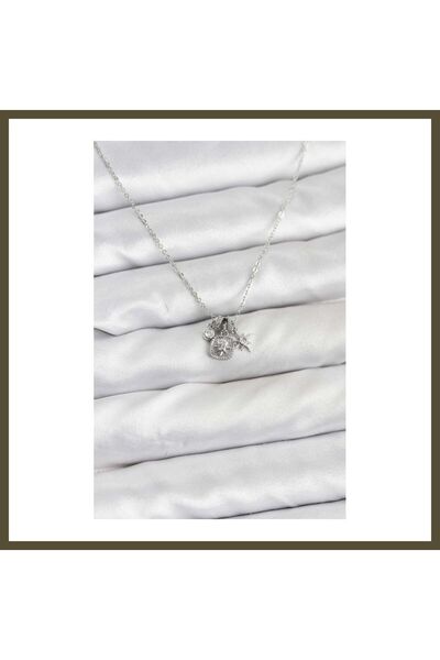northcity n Silver-Toned Rice-Shaped Minimalist Charm Necklace for Women BX