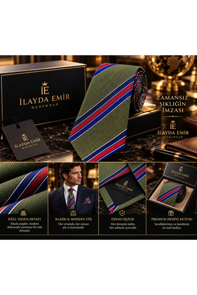 ilayda emir Premium Men's Tie Pocket Square: Specially Woven, Stylish and Mod...