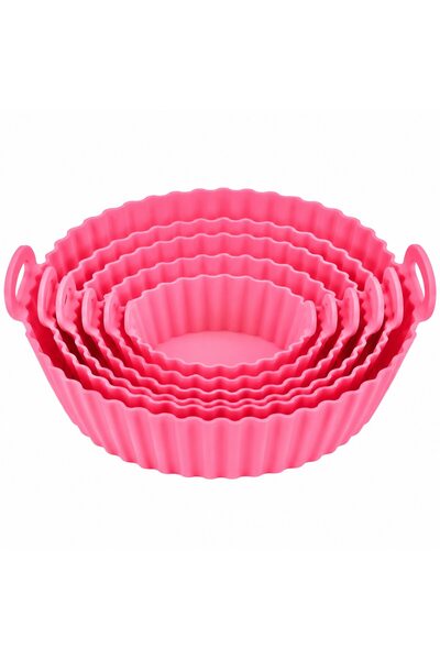 OEM Set de 6 forme de silicon reutilizabile pentru friteuza cu aer cald, cupt...