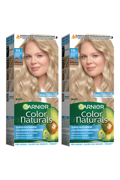 Garnier 2x ΣΥΣΚΕΥΑΣΙΕΣ Color Naturals 111 Σούπερ Ανοιχτό Ασημί Ξανθό Μόνιμη Β...