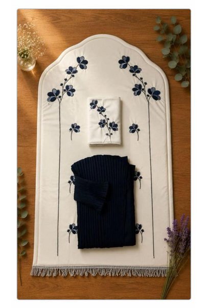 Generic Brand Luxury High-End Women's Prayer Set Elegant Floral Embroidered P...