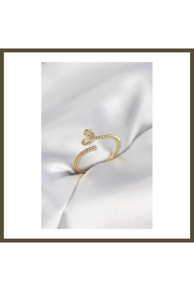 northcity n Gold-Colored Brass Tail-Style Modal Women's Ring BX
