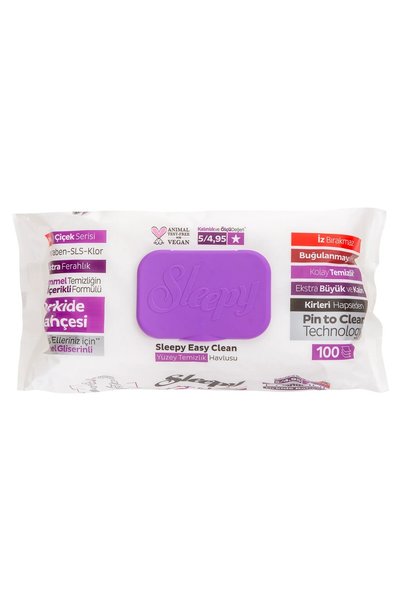 Sleepy 5 Adet Easy Clean Orkide Bahçesi Yüzey Temizlik Havlusu 100 yaprak