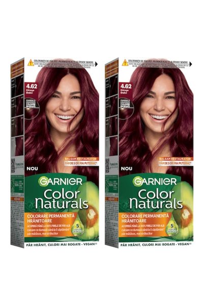 Garnier 2x PACHET Color Naturals Vopsea de păr permanentă fără amoniac, 4.62 ...