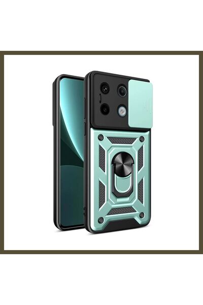 northcity n Poco X6 Pro Compatible Case with Pars Lens Ring - Green BX