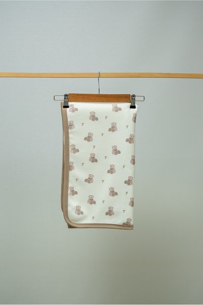 MİLABABY Welsoft Fleece Baby Blanket, Reversible, Male Bear, 90x85 cm, Soft-T...