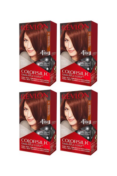 Revlon Mass Market 4x βαφή μαλλιών Revlon Colorsilk, απόχρωση 31 – σκούρο καφ...
