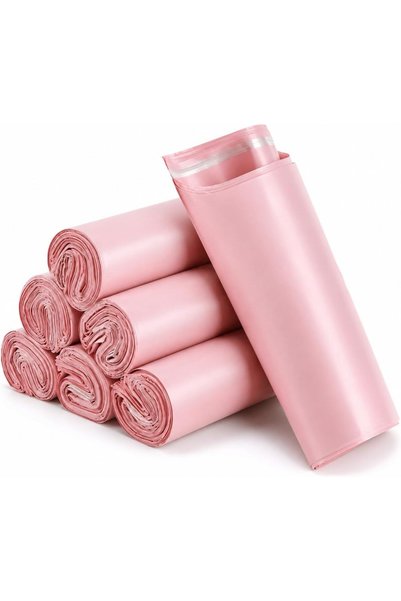 Generic Pink Self Adhesive Courier Bags | Pack of 25 | 45 x 35 cm Plastic Mai...