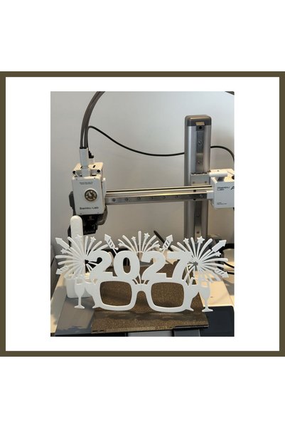 northcity n 3D-Printed 2027 New Year's Party Glasses, Three-Piece Party Glass...